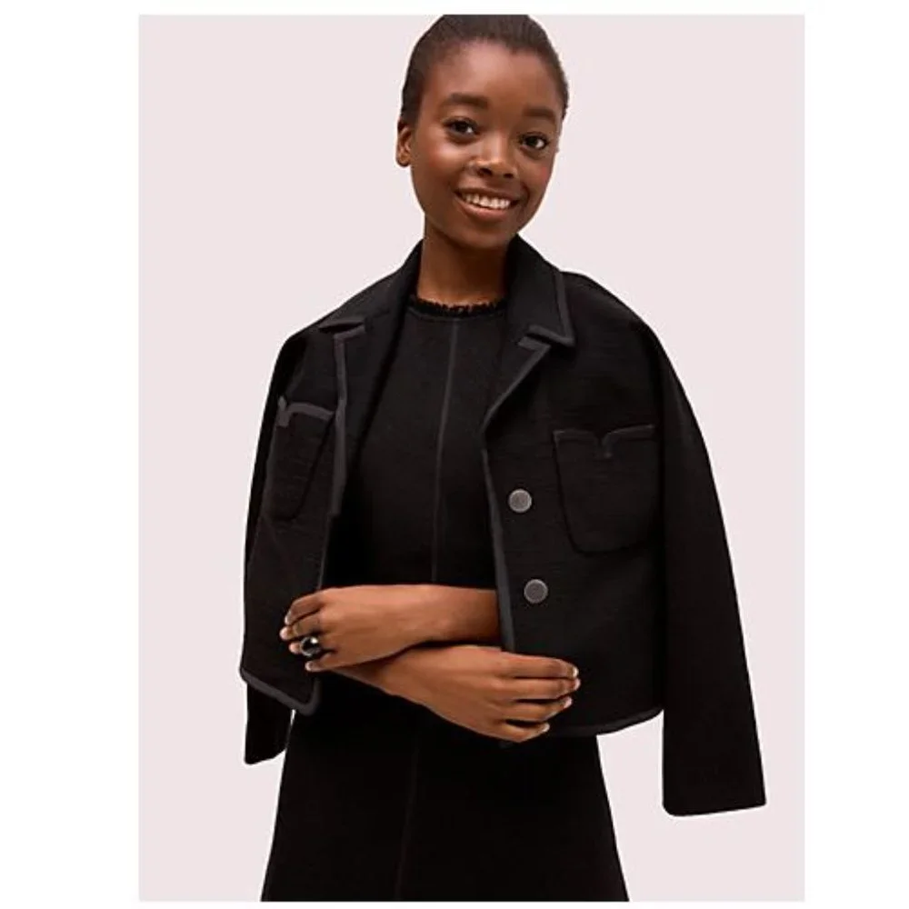 Kate Spade Black Tweed Jacket